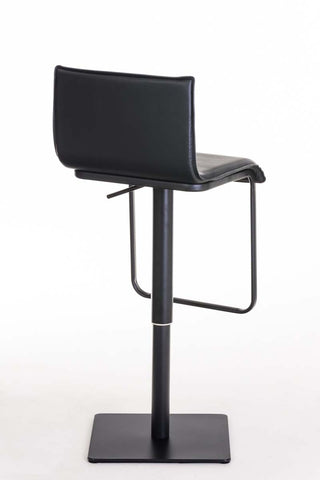 TPFLiving bar stool Lima frame black faux leather