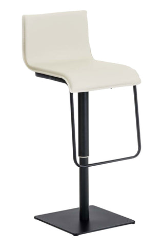 TPFLiving bar stool Lima frame black faux leather