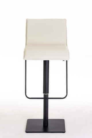 TPFLiving bar stool Lima frame black faux leather