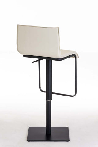 TPFLiving bar stool Lima frame black faux leather