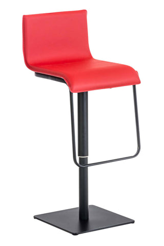 TPFLiving bar stool Lima frame black faux leather