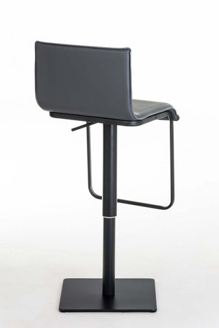 TPFLiving bar stool Lima frame black faux leather