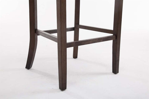 TPFLiving bar stool Insta frame antique dark faux leather