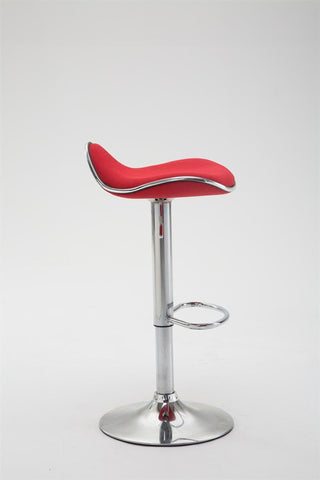 TPFLiving bar stool Shangrila metal frame in chrome look fabric