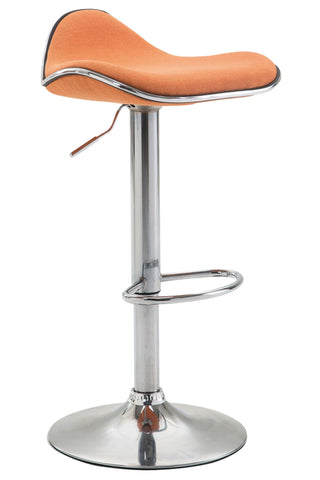 TPFLiving bar stool Shangrila metal frame in chrome look fabric