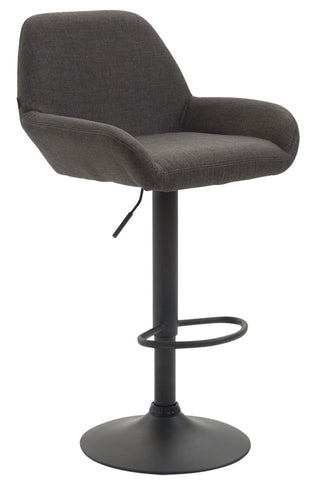 TPFLiving bar stool Bragnum frame black fabric