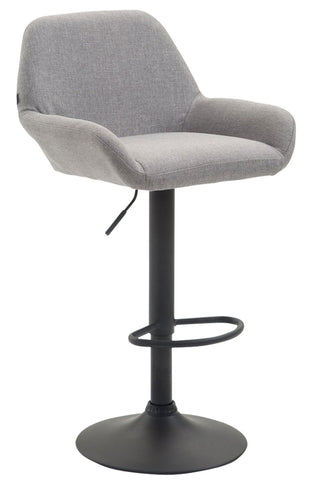 TPFLiving bar stool Bragnum frame black fabric