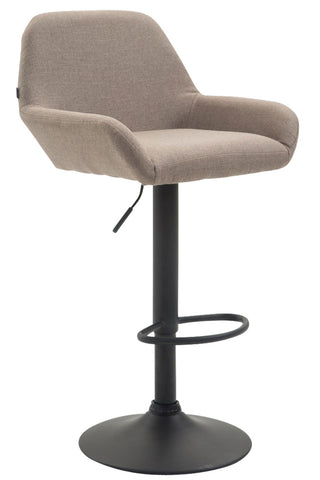 TPFLiving bar stool Bragnum frame black fabric