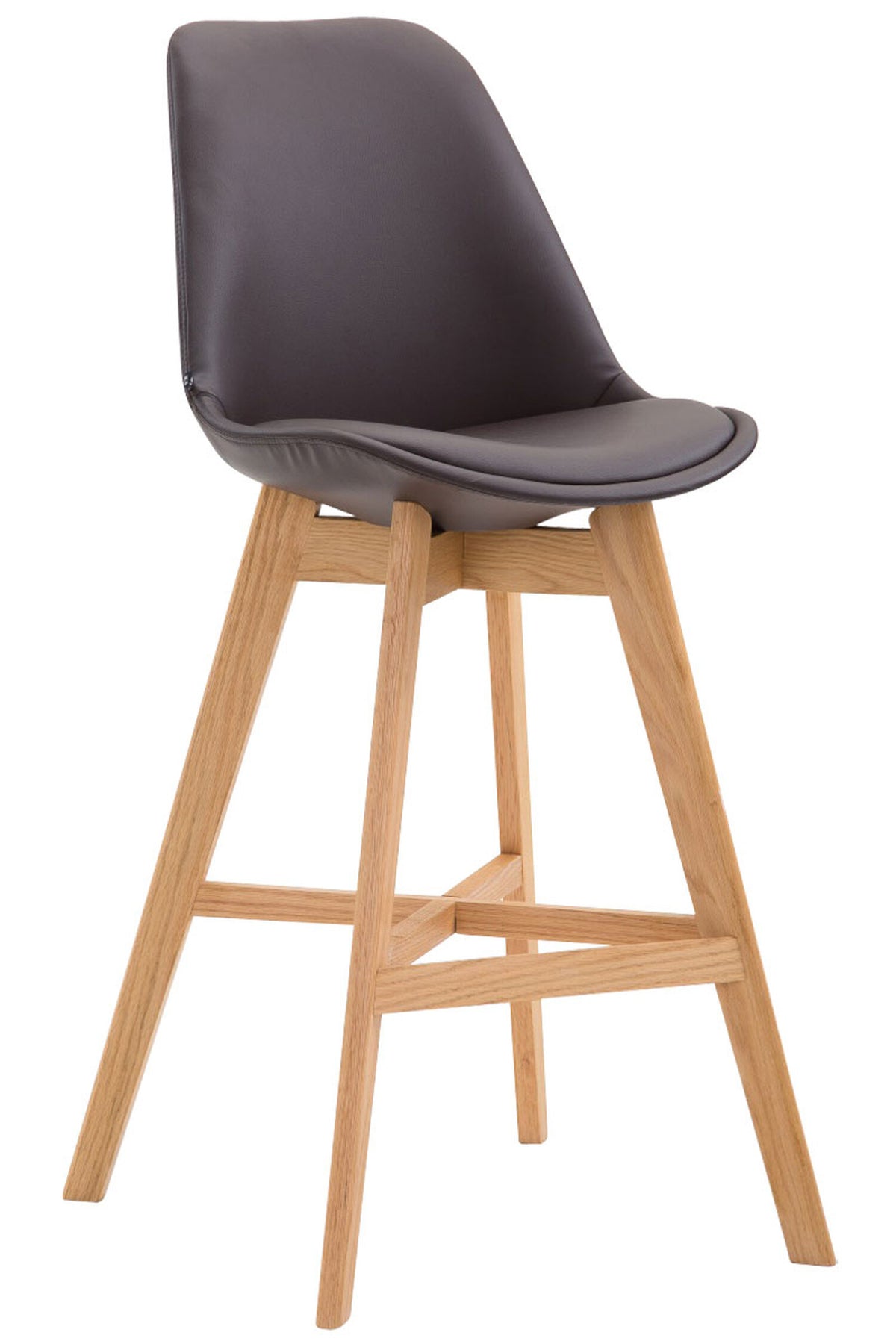 TPFLiving bar stool Canada frame Natura faux leather