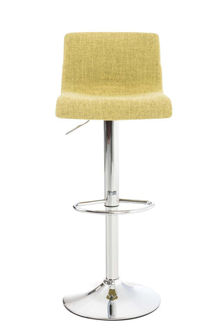 TPFLiving bar stool Hope metal frame in chrome look fabric