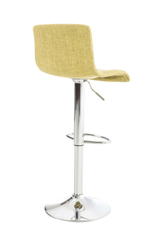 TPFLiving bar stool Hope metal frame in chrome look fabric