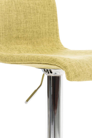 TPFLiving bar stool Hope metal frame in chrome look fabric