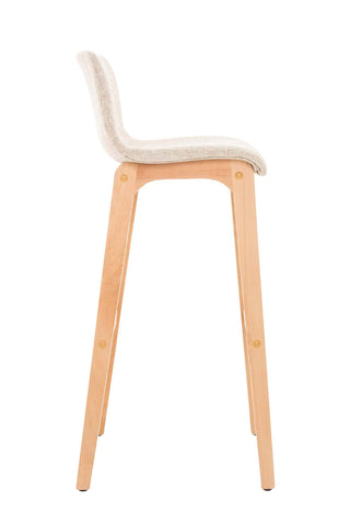 TPFLiving bar stool Hope 4-foot frame Natura fabric