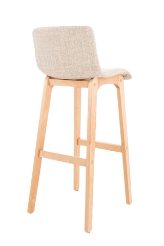 TPFLiving bar stool Hope 4-foot frame Natura fabric