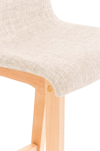 TPFLiving bar stool Hope 4-foot frame Natura fabric