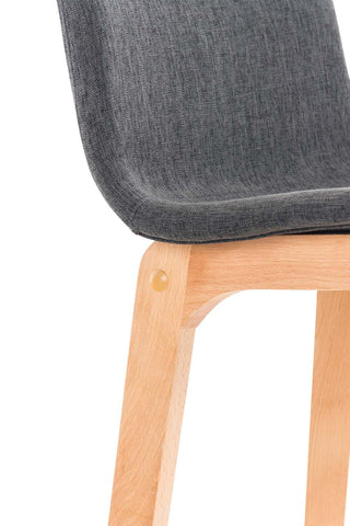 TPFLiving bar stool Hope 4-foot frame Natura fabric