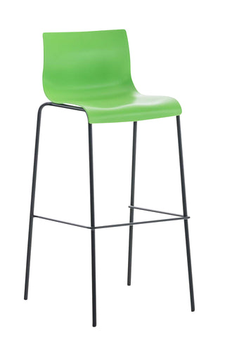 TPFLiving bar stool Hope 4-foot frame black plastic