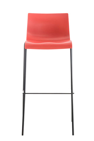 TPFLiving bar stool Hope 4-foot frame black plastic