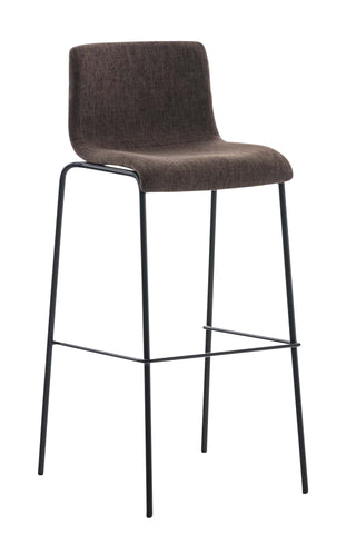 TPFLiving bar stool Hope 4-foot frame black fabric