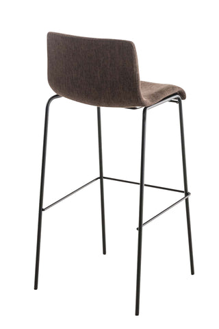 TPFLiving bar stool Hope 4-foot frame black fabric