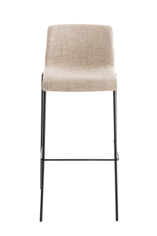 TPFLiving bar stool Hope 4-foot frame black fabric