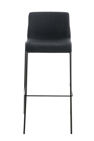 TPFLiving bar stool Hope 4-foot frame black fabric