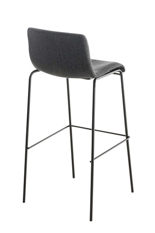 TPFLiving bar stool Hope 4-foot frame black fabric