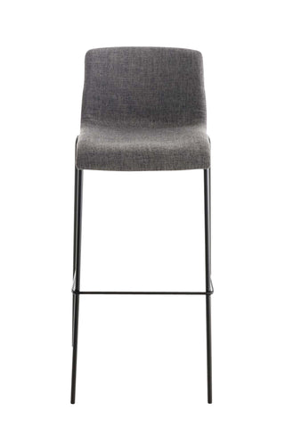 TPFLiving bar stool Hope 4-foot frame black fabric