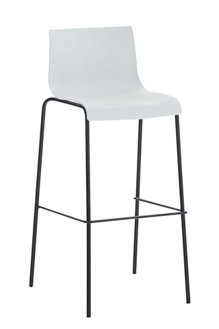 TPFLiving bar stool Hope 4-foot frame black plastic