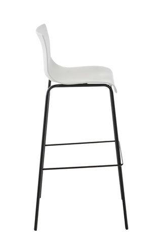 TPFLiving bar stool Hope 4-foot frame black plastic