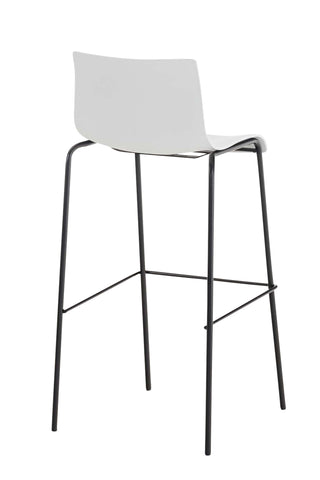 TPFLiving bar stool Hope 4-foot frame black plastic