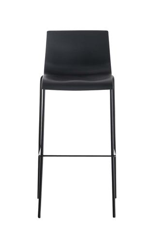 TPFLiving bar stool Hope 4-foot frame black plastic