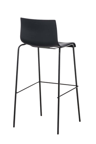 TPFLiving bar stool Hope 4-foot frame black plastic