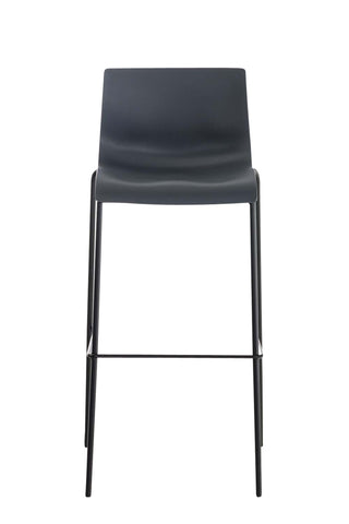 TPFLiving bar stool Hope 4-foot frame black plastic