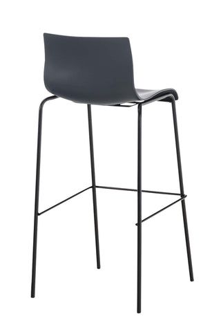 TPFLiving bar stool Hope 4-foot frame black plastic