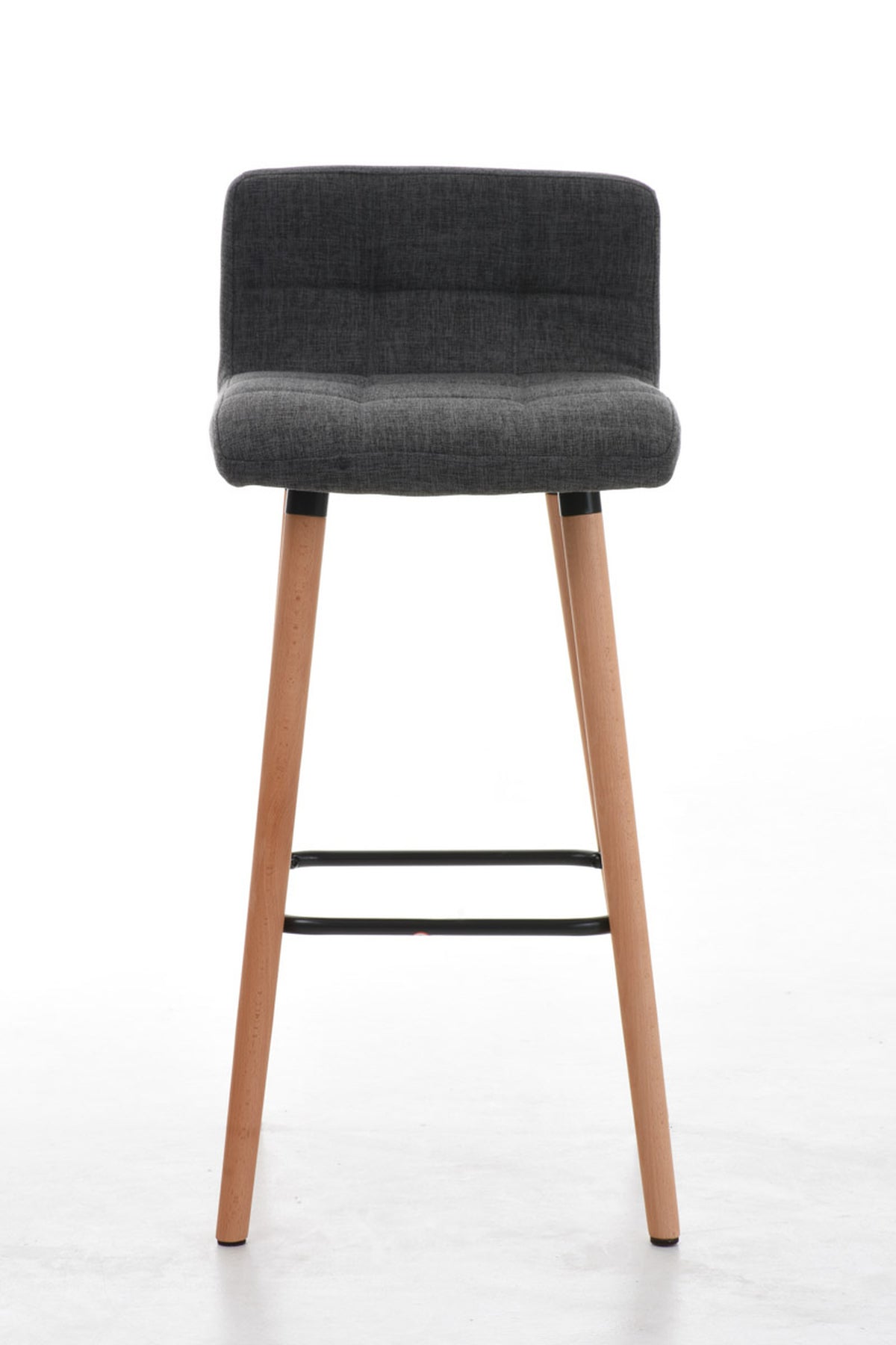 TPFLiving set of 2 bar stools London frame wood Natura fabric