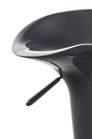 TPFLiving bar stool saddle metal frame in chrome look plastic