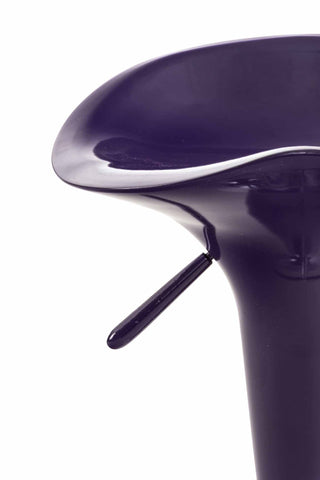 TPFLiving bar stool saddle metal frame in chrome look plastic