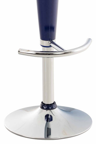 TPFLiving bar stool saddle metal frame in chrome look plastic