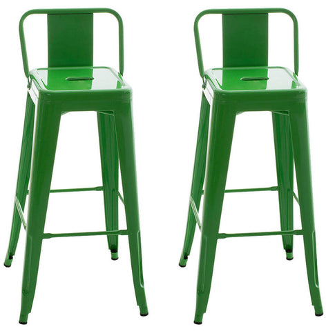 TPFLiving set of 2 bar stools Massimo metal