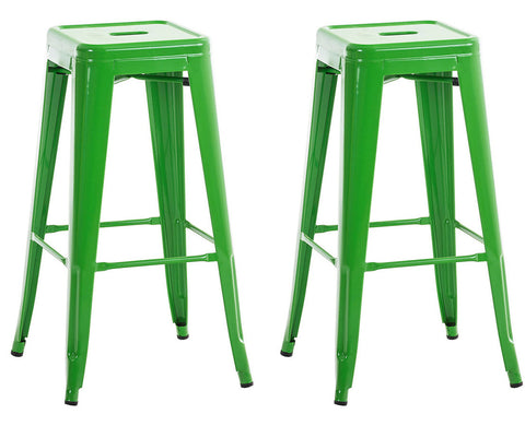 TPFLiving set of 2 Joy metal bar stools