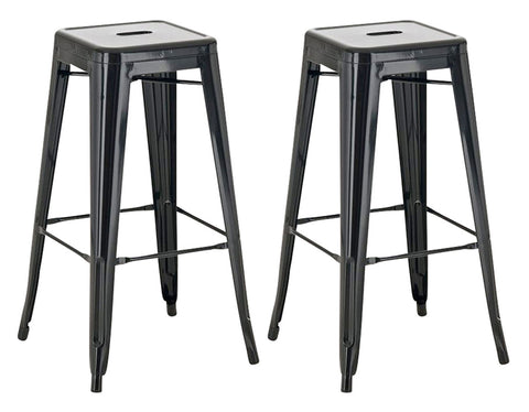 TPFLiving set of 2 Joy metal bar stools