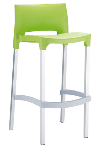 TPFLiving bar stool Ginny frame aluminum seat plastic