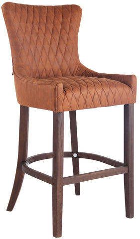 TPFLiving bar stool Hanover vintage frame antique faux leather