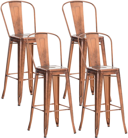 TPFLiving set of 4 bar stools Adnan