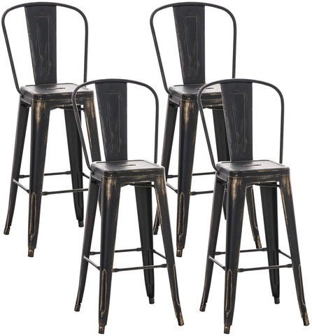 TPFLiving set of 4 bar stools Adnan