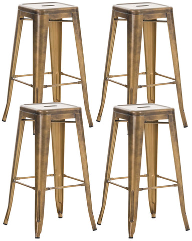 TPFLiving set of 4 Joy metal bar stools