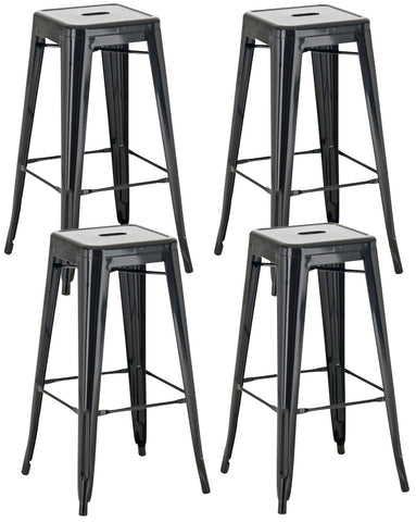 TPFLiving set of 4 Joy metal bar stools