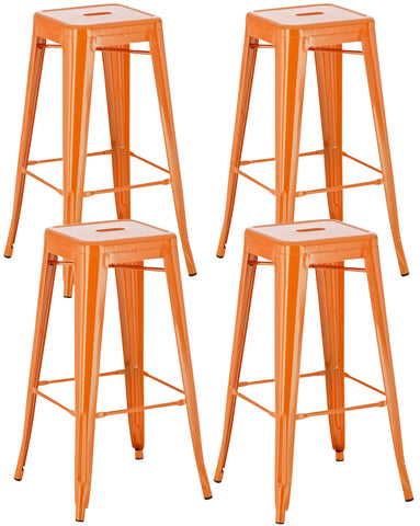 TPFLiving set of 4 Joy metal bar stools