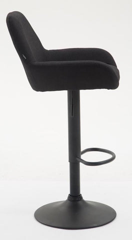 TPFLiving bar stool Bragnum frame black fabric